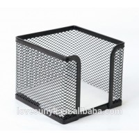 CQY 701A Metal Mesh Desktop Memo Pad Cube Holder