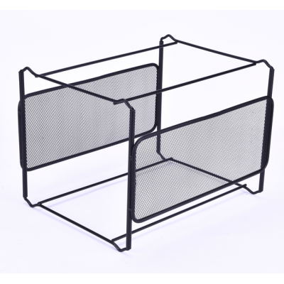 Hot Sell Powder Coated Space Saving Metal Stationery Mesh File Organizer Holder