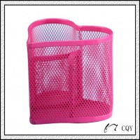 wire mesh heart pencil pen holder