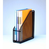 Fashion metal mesh book stand office magazine holder magazine file holder