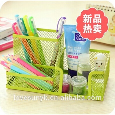 Eco-friendly High Quality Portable Recycled Office Metal Mesh Desk Organizer