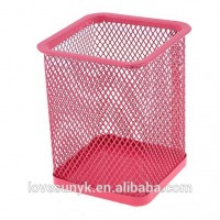 square wire mesh pencil cup